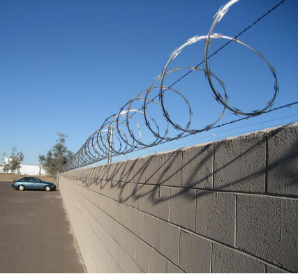 Razor wire fence play a very good deterrent effect