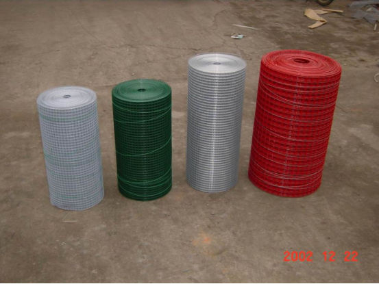 Green PVC welded wire steel mesh